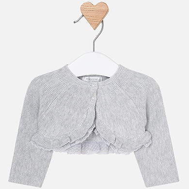 Casaco tricot cerimonia para bebé menina