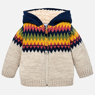 Canguru tricot jacquard para bebé menino