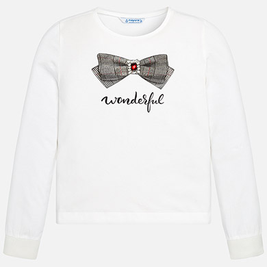 Camisola apliques para menina