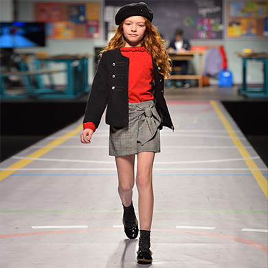 Saia calça quadrados galés menina