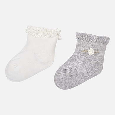 Pack 2 soquetes para bebé menina