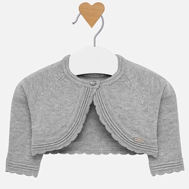 Basic short cardigan for newborn girl