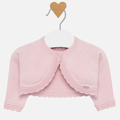 Basic short cardigan for newborn girl