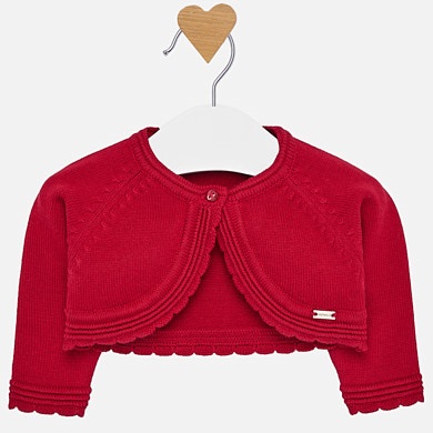 Basic short cardigan for newborn girl