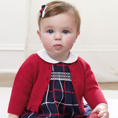 Ruffle cardigan for newborn girl