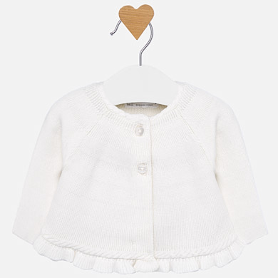 Ruffle cardigan for newborn girl