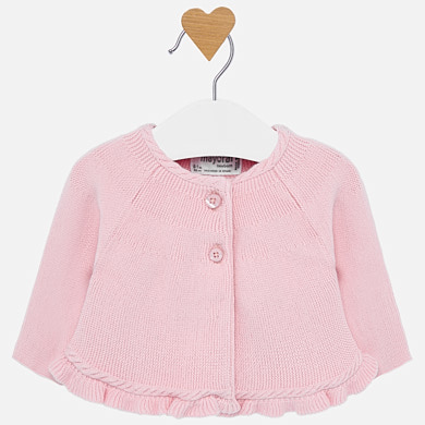 Ruffle cardigan for newborn girl