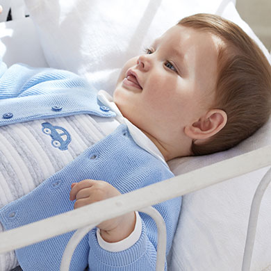 Basic plain cardigan for newborn boy