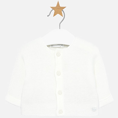 Basic plain cardigan for newborn boy