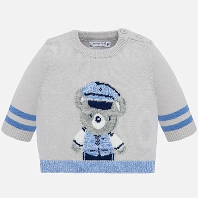 Jumper with design for newborn boy
