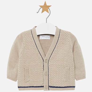 V-neck cardigan for newborn boy