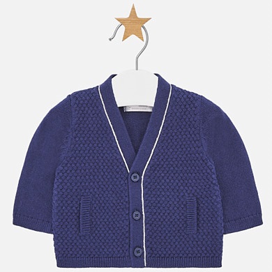V-neck cardigan for newborn boy