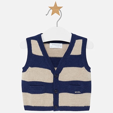 Knit vest for newborn boy