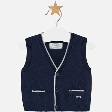 Knit vest for newborn boy