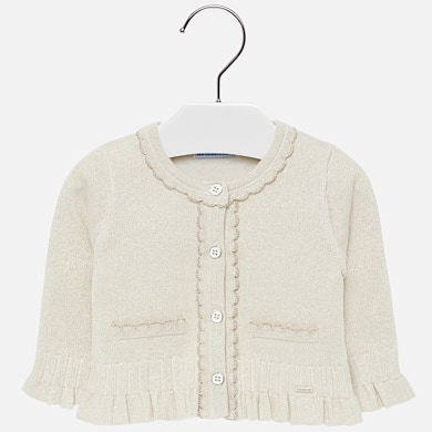 Ruffled cardigan for baby girl