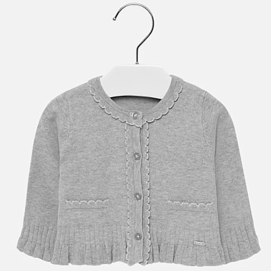 Ruffled cardigan for baby girl