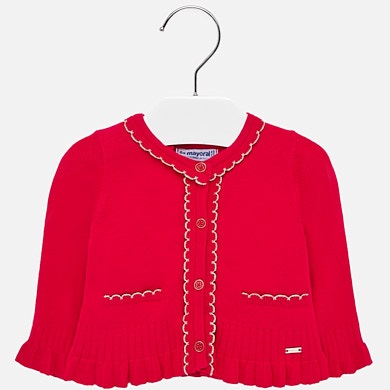 Ruffled cardigan for baby girl