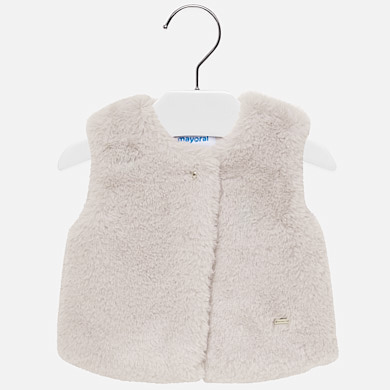 Faux fur gilet for baby girl