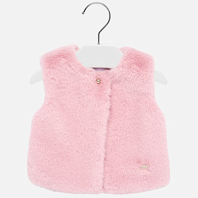 Faux fur gilet for baby girl