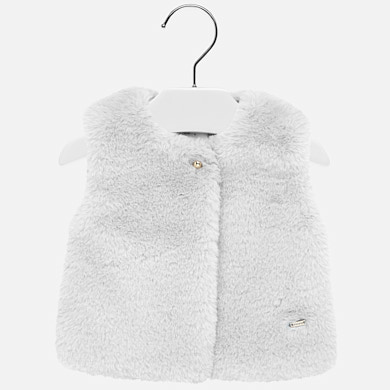 Faux fur gilet for baby girl