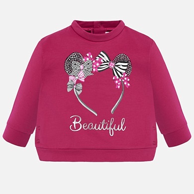 Headband sweatshirt for baby girl