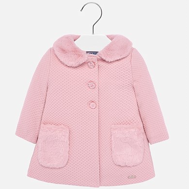 Formal knit coat for baby girl