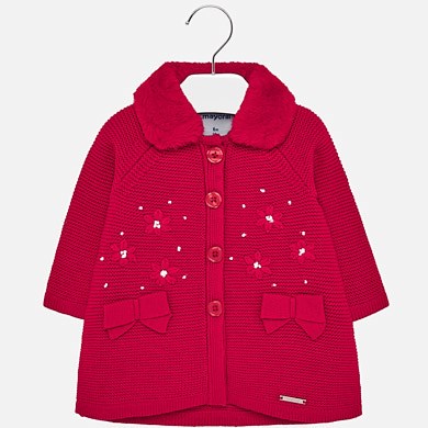 Coat with appliques for baby girl