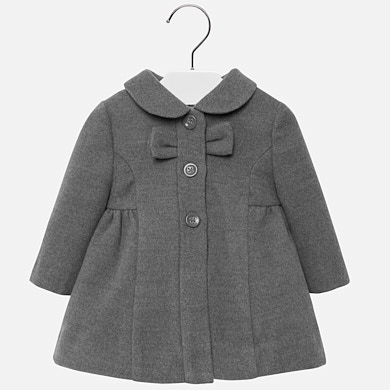 Mouflon coat with bow for baby girl