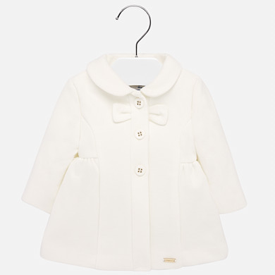 Mouflon coat with bow for baby girl