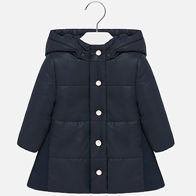 Combined coat for baby girl