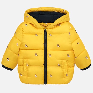 Patterned coat for baby boy