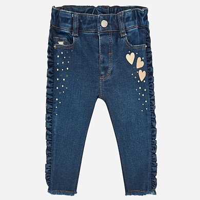 Applique jeans for baby girl