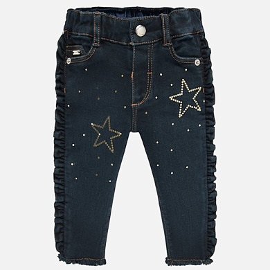 Applique jeans for baby girl