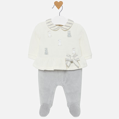 Ruffled onesie for newborn girl