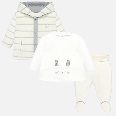 Striped tracksuit for newborn boy