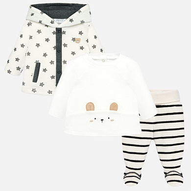 Striped tracksuit for newborn boy