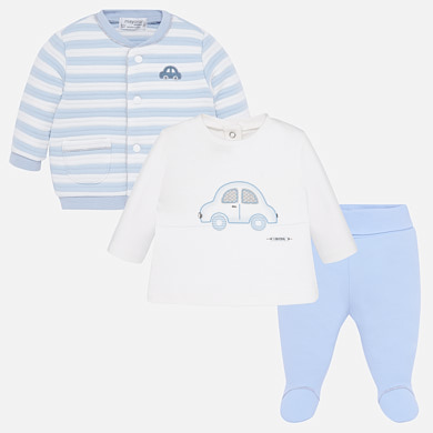 Car tracksuit for newborn boy