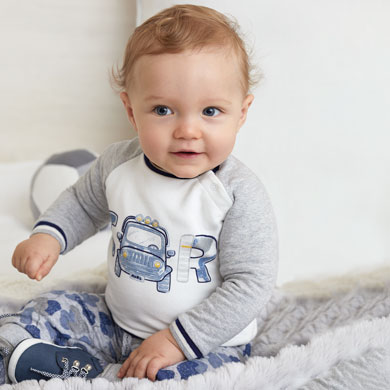 Tracksuit with design for newborn boy
