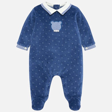 Formal onesie with shirt collar for newborn boy