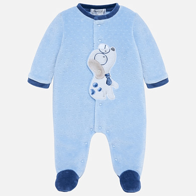 Onesie with puppy design for newborn boy