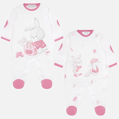 Pyjamas set with bunny design for newborn baby