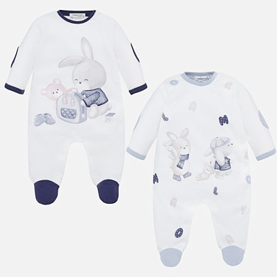 Pyjamas set with bunny design for newborn baby