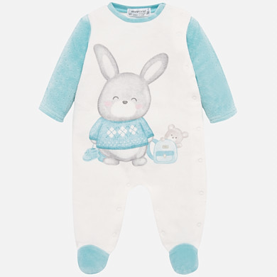 Pyjamas with bunny print for newborn baby