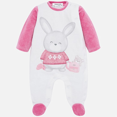 Pyjamas with bunny print for newborn baby