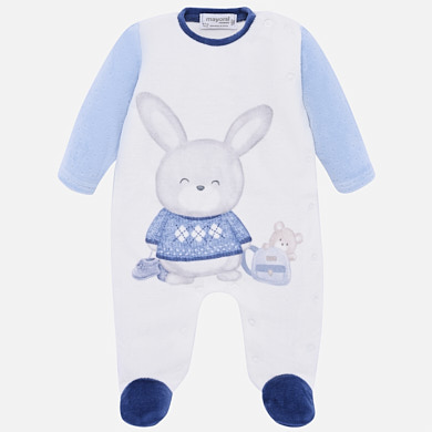 Pyjamas with bunny print for newborn baby