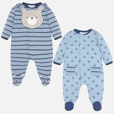 Patterned pyjamas set for newborn boy