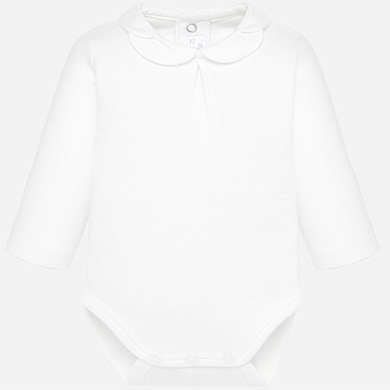 Shirt collar bodysuit for newborn girl
