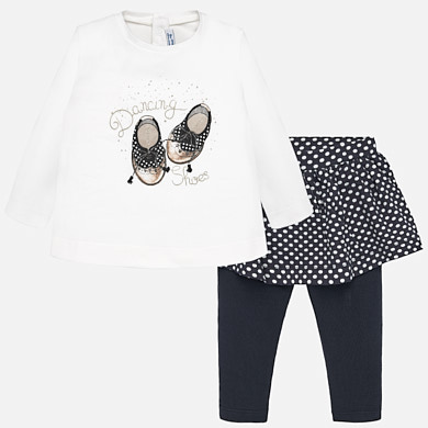 Skirt leggings and t-shirt set for baby girl