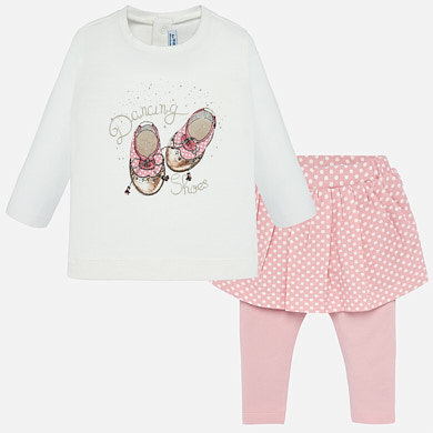 Skirt leggings and t-shirt set for baby girl