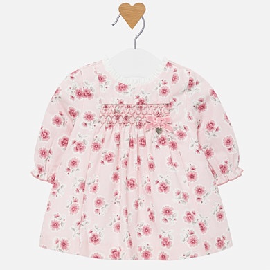 Floral patterned dress for baby girl